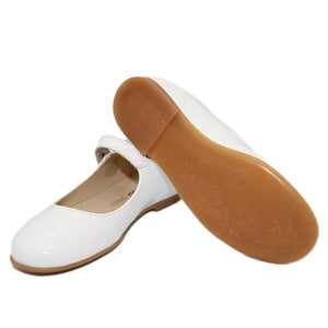 OVINDOLI PATENT WHITE HONEY SOLE