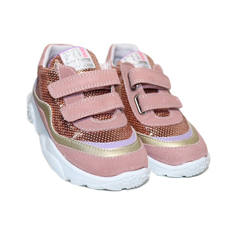 Amantea Patent Paillettes Rose Sneakers