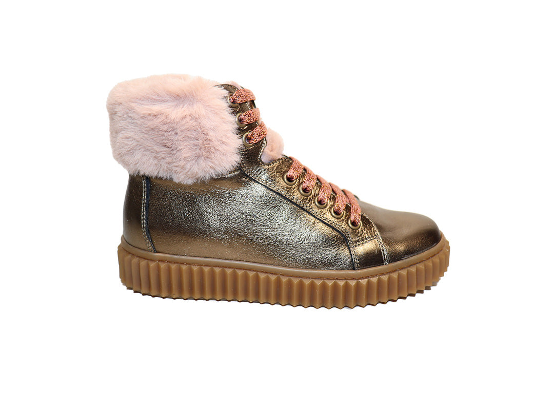 KYLIE ZIP METALLIC FUR PELTRO/ROSE