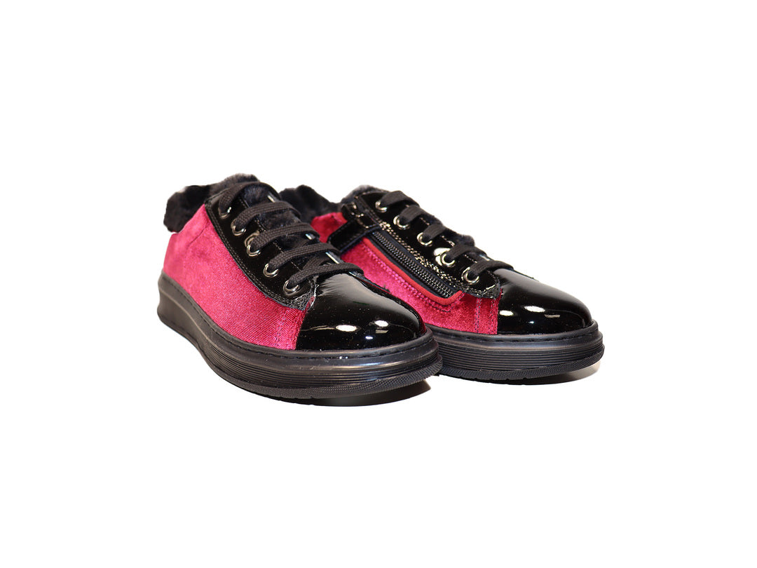 TINIE ZIP PATENT VELVET