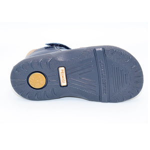 MINI  LEATHER SANDAL BLUE AND SAND