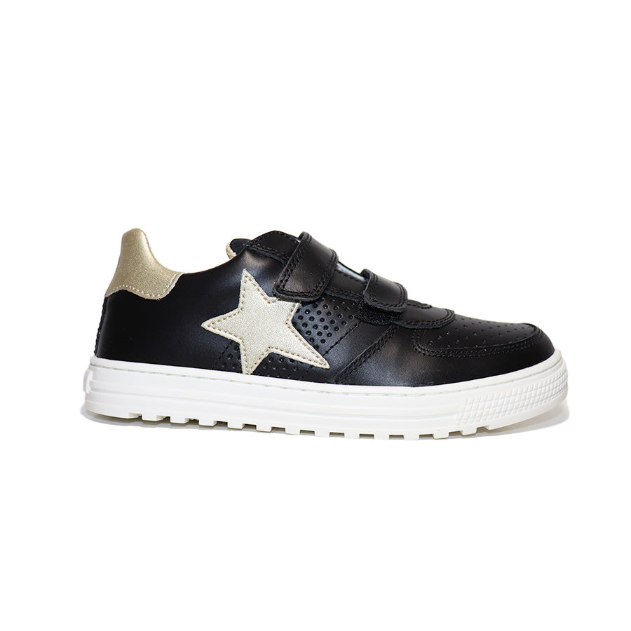 HESS CALF METALLIC BLACK VELCRO