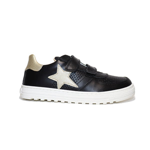 HESS CALF METALLIC BLACK VELCRO