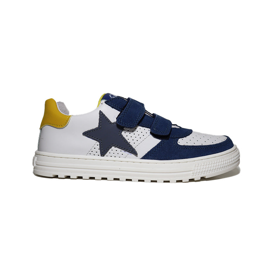 HESS VL SUEDE/CALF AZURE AND WHITE VELCRO